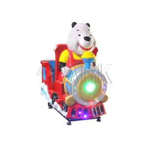 FRP Material Kiddie Ride Machine Bear Swing Car B With Fake Screen CE Certificat