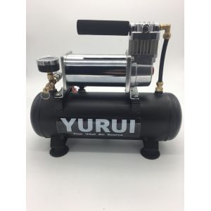 China Low Noise DC Air Suspension Pump With Connected Air Tank And Gauge For Air Bag on sale