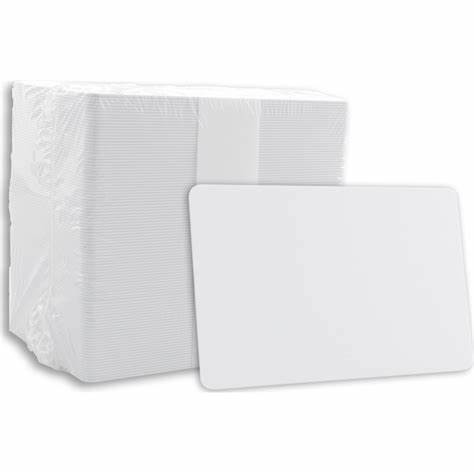 CR80 30 Mil White Plastic PVC Card , Blank Magnetic Stripe Card Hi Co for Id