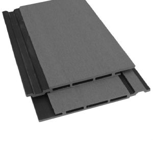 Cheap Fireproof Slatted WPC Outdoor Wall Cladding Panel Recycled Wood Plastic Composite for sale