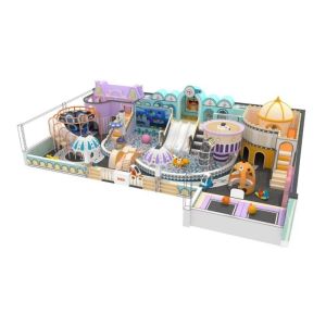 Indoor Play Center with Slide Ball Pit Balls and Customizable Allowable