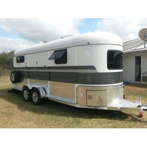 2 Horse Angle Load china Horse Float-Camper