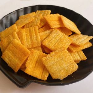 Delicious millet snack streetfood cheese rice cracker crispy rice crust