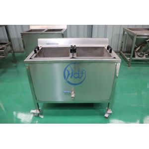 Gas / Electric Heating Chicken Deep Fryer Machine Commercial Two Baskets
