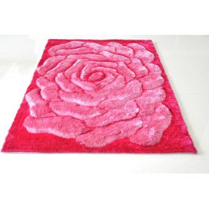 3D Flower Polyester Silk Shaggy Carpet And Rug Floor Area Rug Rose Rug flower