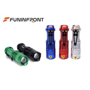 CREE XPE Q5 Zoomable MINI LED Flashlight with 3 Light Modes, Pocket LED Torch
