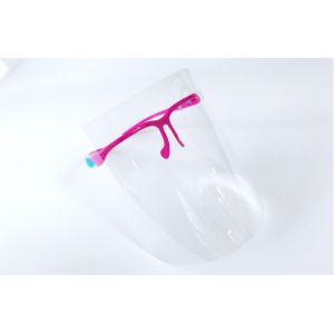 New Arrival Full Cover Protective Face Sheild PET Transperent With Glasses Frame