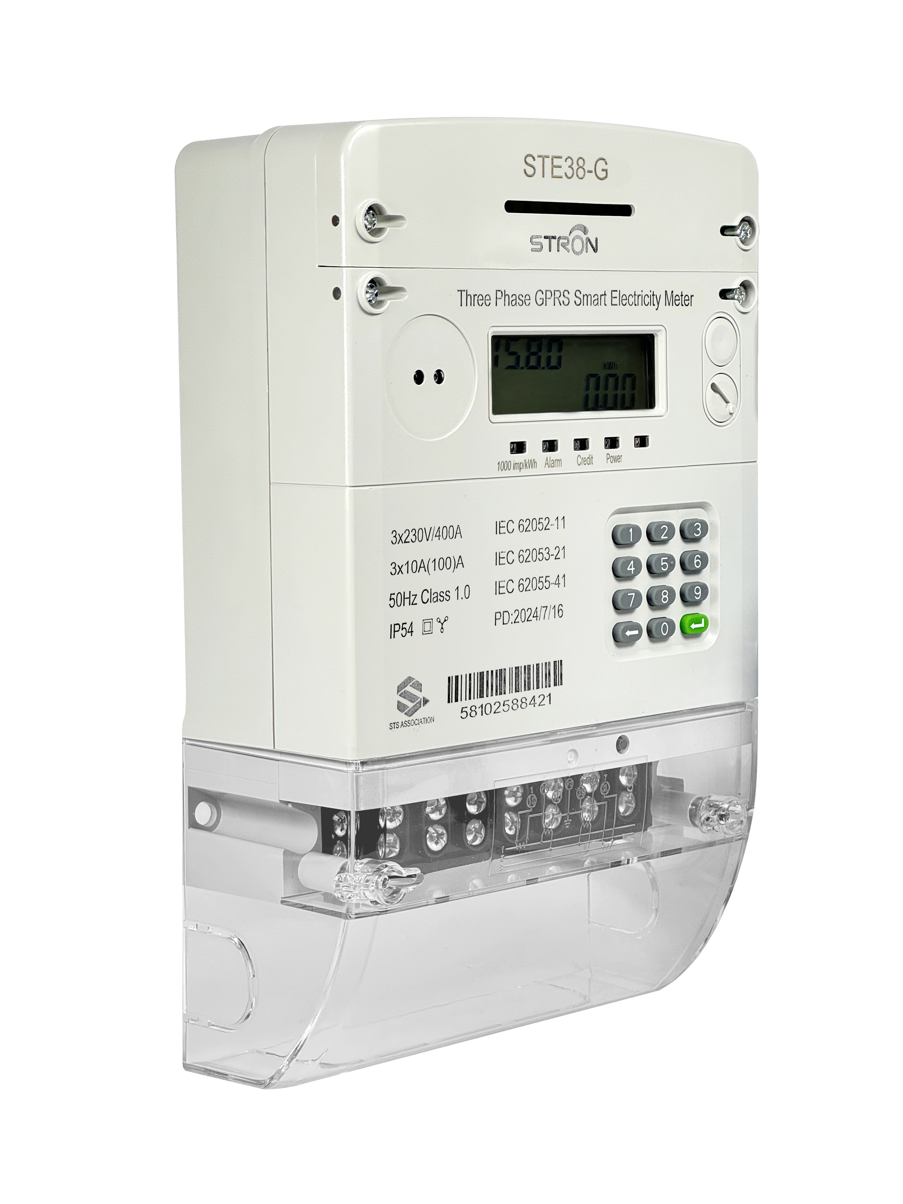 Single Phase Smart Prepaid Electricity Meter 220V with Anti Tamper