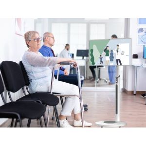 Qtenboard Rolling TV Tablet Stand by Me TV for Memory Care near by Me