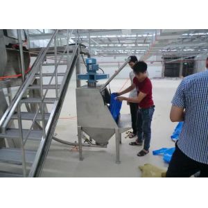 Easy Cleaning Ribbon Blender Mixer Machine With Vacuum Feeder / Pneumatic