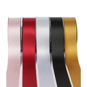 Smooth Feeling Decorative Satin Ribbon Customized Color 10 - 100MM Width