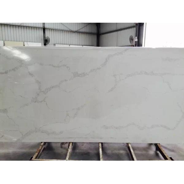 Quality Calacatta Gold Quartz Stone Slab 3000 X 1400mm / Customized Cut Size wholesale