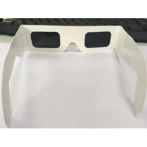 Cheap Anti Uv Eclipse Viewing Glasses , Black Silver Solar Eclipse Lenses for sale