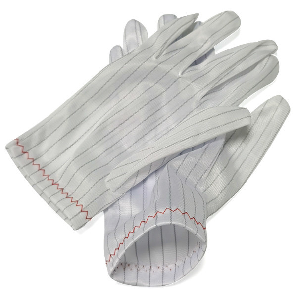 Quality Stripe Carbon Cleanroom ESD Antistatic Polyester Gloves wholesale