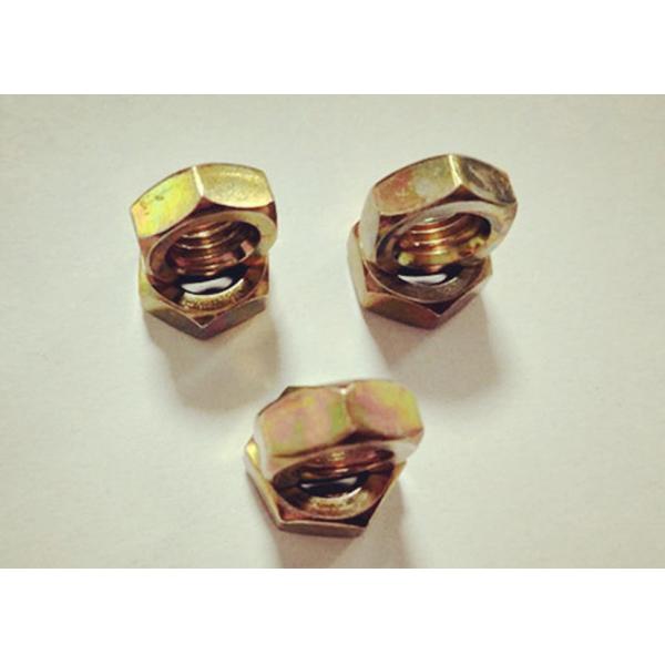 Quality GB6170 Carbon Steel Hex Full Nut , Heavy M8 Thin Nut Yellow Zinc Plated wholesale