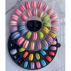 Transparent 40 Pieces Plastic Macaron Packaging Macaron Serving Tray
