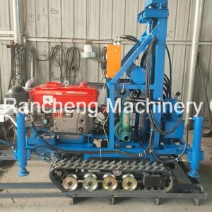 150m Depth Percussive And Rotating Type Rubber Crawler Mounted Water Drilling