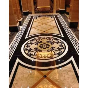 Cheap Marble Stone Polished of the Waterjet Patterns Flooring Tiles for sale