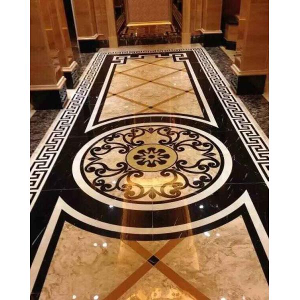 Marble Stone Polished of the Waterjet Patterns Flooring Tiles