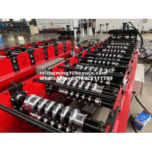 Chain Transmission Corrugated Sheet Rolling Machine 220V With Omron Encoder