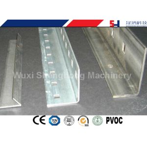 L Steel Purlin GCr15 Rollers / Roll Forming Machinery With Quenched Treatment