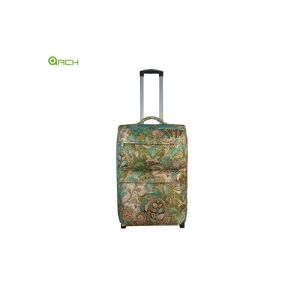 Printing Polyester Soft Sided Luggage with  Aluminum Trolley System and Two Front Pockets