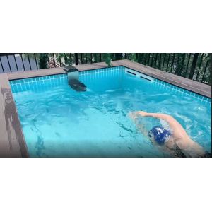 Modular Prefab Luxury Swimming Pool with Acrylic Panel Window and Mosaic Pattern