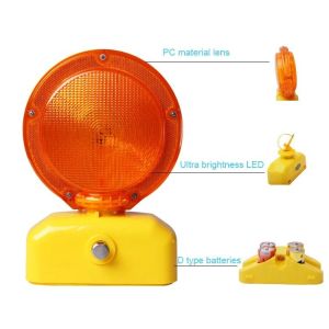 Solar Powered Road Construction Traffic Blinking Barricade Warning Lights