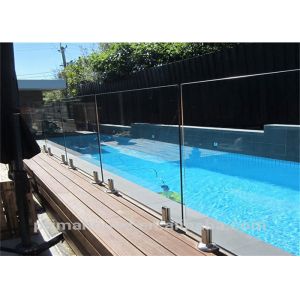 Spigot Stainless Steel Tempered Glass Deck Railing Systems For Baluster