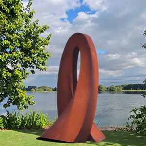 Custom Corten Steel Rusty Landscape Sculpture for Outdoor Decor