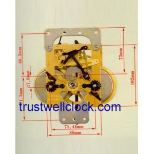 Cheap 31 day movement for wall clocks and floor clocks, 7 day cable driven movement for grandfather clocks for sale