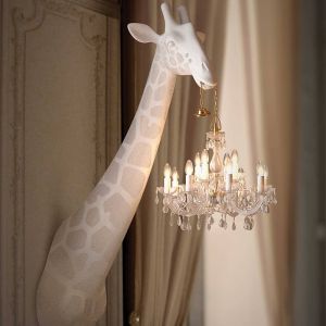 Qeeboo Giraffe Wall Light Crystal Itlian Design Wall Lamp Fixtures(WH-OR-40）