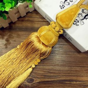 Fashion custom long tassel fringe trimming for curtain attractive tieback