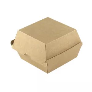 ISO9001 Certified Biodegradable Burger Boxes Custom-Printed Kraft Takeaway