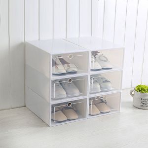 Moistureproof Shoes Storage Organizer , Detachable Stackable Plastic Shoe