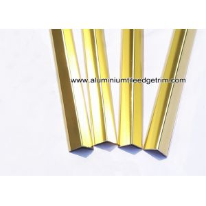 Plated Glossy Gold Decorative Aluminum V - Shaped Brace / Angular Splint V15mm /