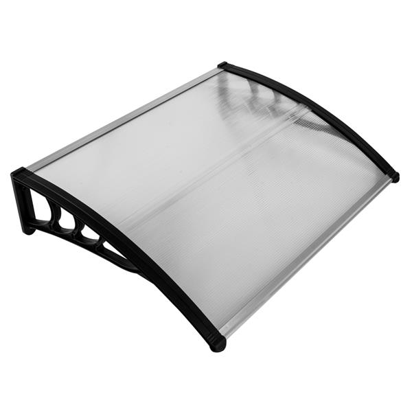 100 x 80 Polycarbonate Window Awnings Black Bracket Rain Cover Eaves