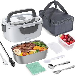 1.5L Electric Lunch Box Heated with 40W/60W Power Easy to Clean Dark Green/Dark Blue/Dark Orange