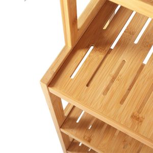 Classic Design Style 7-Tier Bamboo Shelf Multifunctional Storage Rack for