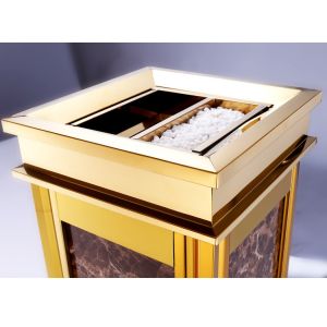 Hotel Trash Can Lobby Vertical Commercial Stainless Steel Shopping Mall Hotel