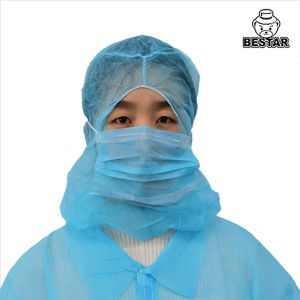 China Nonwoven Disposable Balaclava Hood Catering Hats With Mask on sale