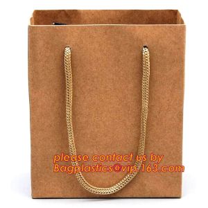 Factory Wholesale Custom Printed Shopping Christmas Gift Recycled Brown Kraft