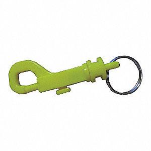 Cheap Personalized Plastic Key Holder Key Clip 2-5/8 In Bolt Snap Split Key Ring Yellow Color for sale