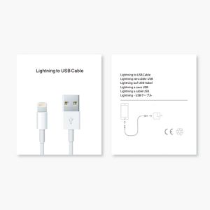 Foldable C1S Artpaper Data Cable Packaging Box White Coated