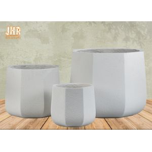 Frosted Clay Plant Pots Homewares Decorative Items Geometric Flower Pots Garden