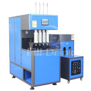 4 Cavity 1500BPH Semi Automatic PET Blow Molding Machine With PLC Screen