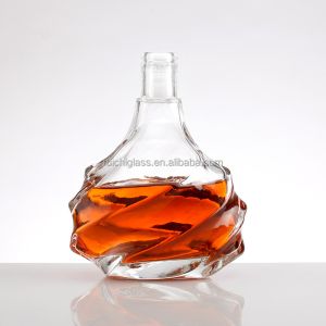 China 700ml 750ml 1000ml Customized Empty Brandy Glass Bottle Body Material Super Flint Glass on sale