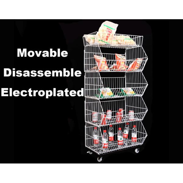 Quality Movable Wire Mesh Stacking Baskets With Adjustable Layer L1200 *D670 *H1800mm wholesale