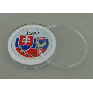 Rope Edge Personalized Coins Zinc Alloy Die Casting Enamel Gold