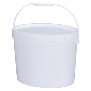 6L 16L 20L Plastic Oval Shape Paint Bucket Pail With Handles OEM LOGO Printing